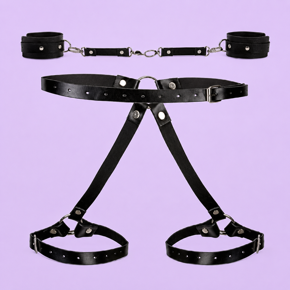 Harness em Couro com Algema